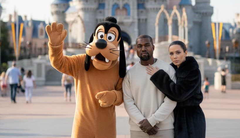 Kanye West Takes Wife Bianca Censori, His Kids to Disneys California Adventure