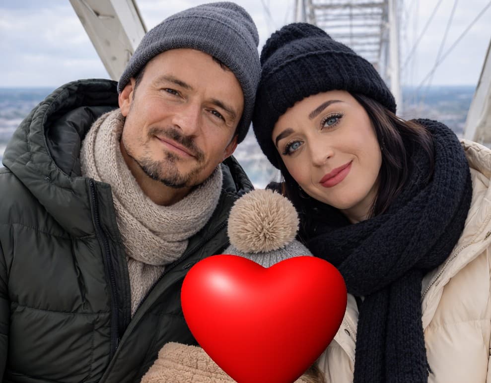 Katy Perry & Orlando Bloom Take Daughter to London Christmas Fair