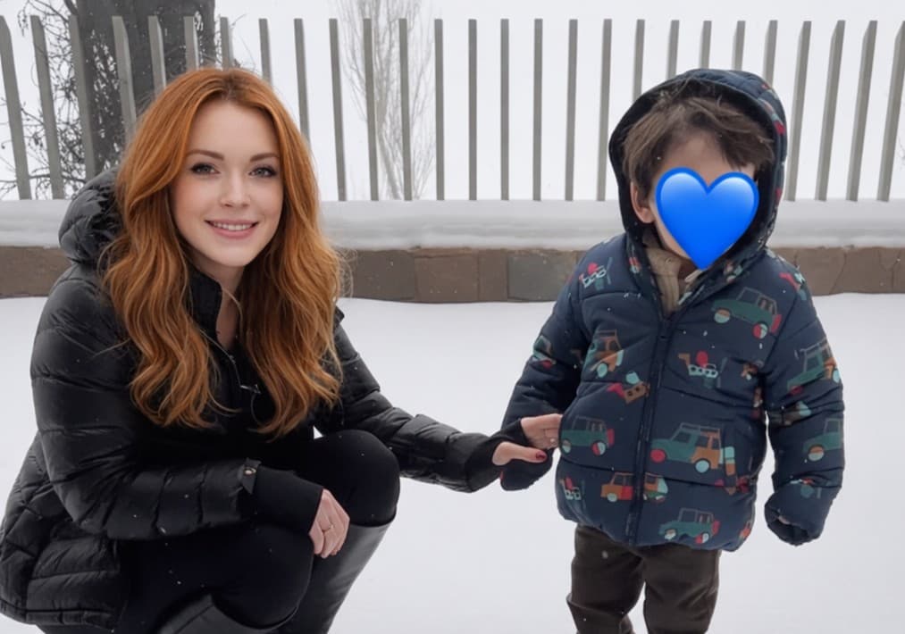 Lindsay Lohan Shares Rare Snap With Son Luai