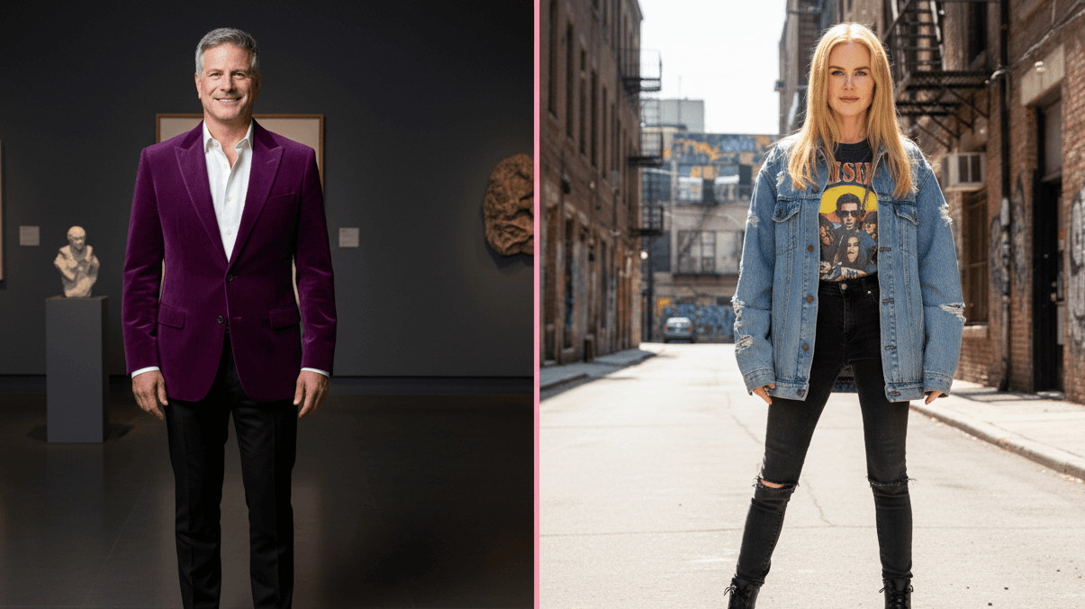 Nicole Kidman walking on the street in a flowing white dress and sunglasses, carrying a large handbag.